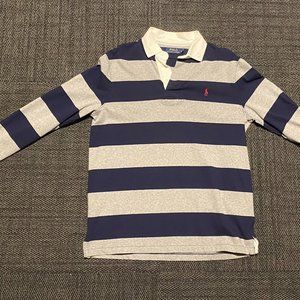 Ralph Lauren Classic Fit Striped Jersey Rugby Shirt